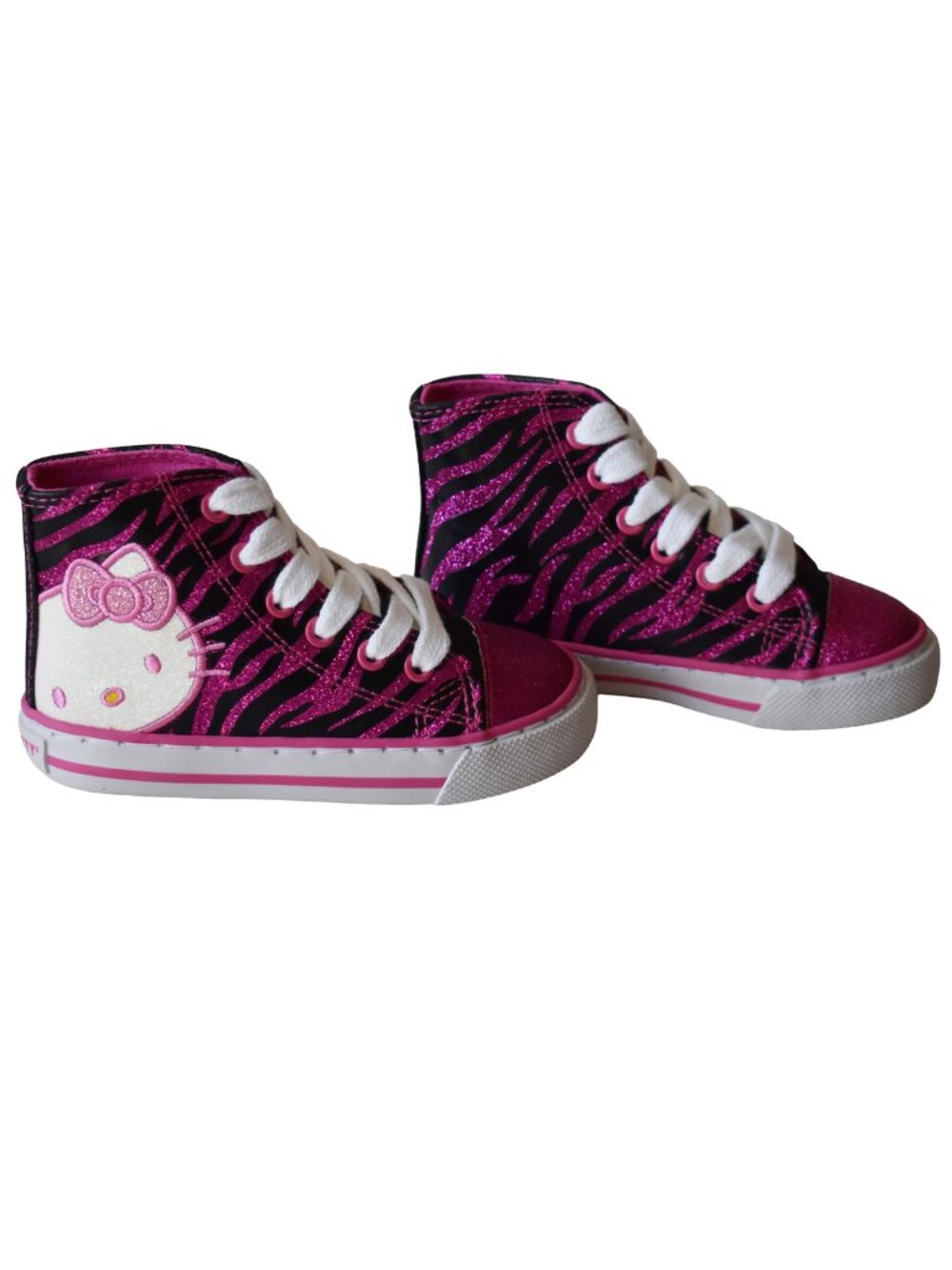 Hello Kitty Toddler’s Sneakers Lil Zola Shoes Animal Print Glitter Size 7M NEW - Picture 4 of 8